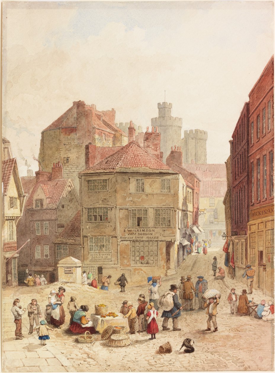 Das Schloss, Newcastle upon Tyne, von Nordwesten von John Wykeham Archer