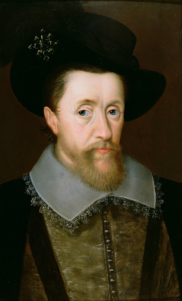 Porträt von James VI. von Schottland und I. von England (1566-1625) von John de Critz