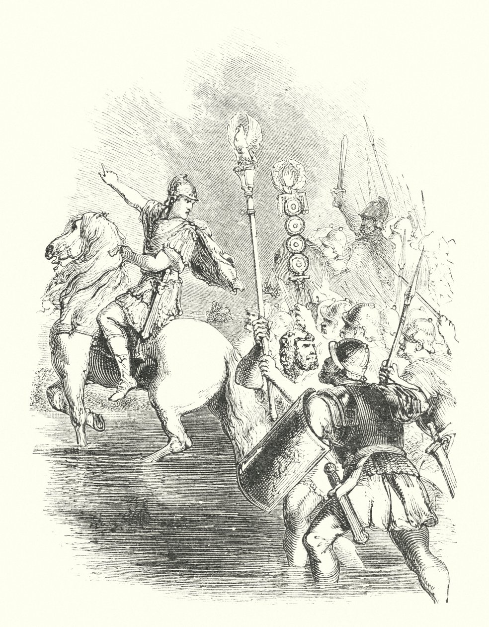 Caesar überquert den Rubikon von John (after) Gilbert