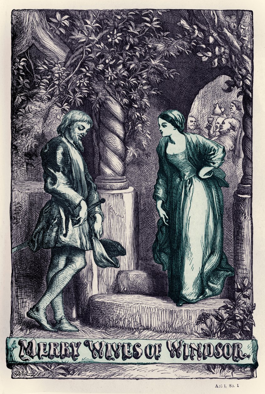 Die lustigen Weiber von Windsor von John (after) Gilbert