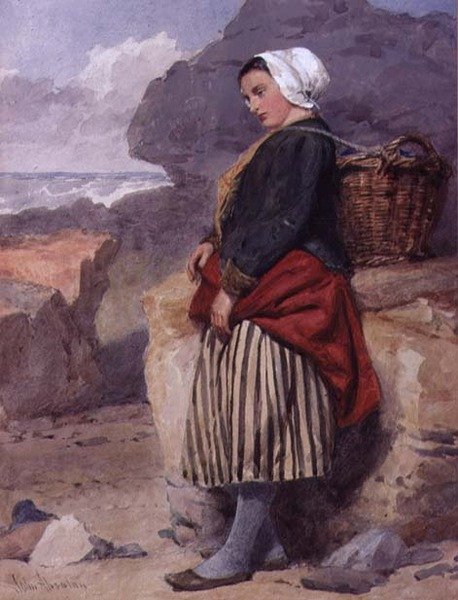 Ein Boulogne-Fischermädchen von John Absolon