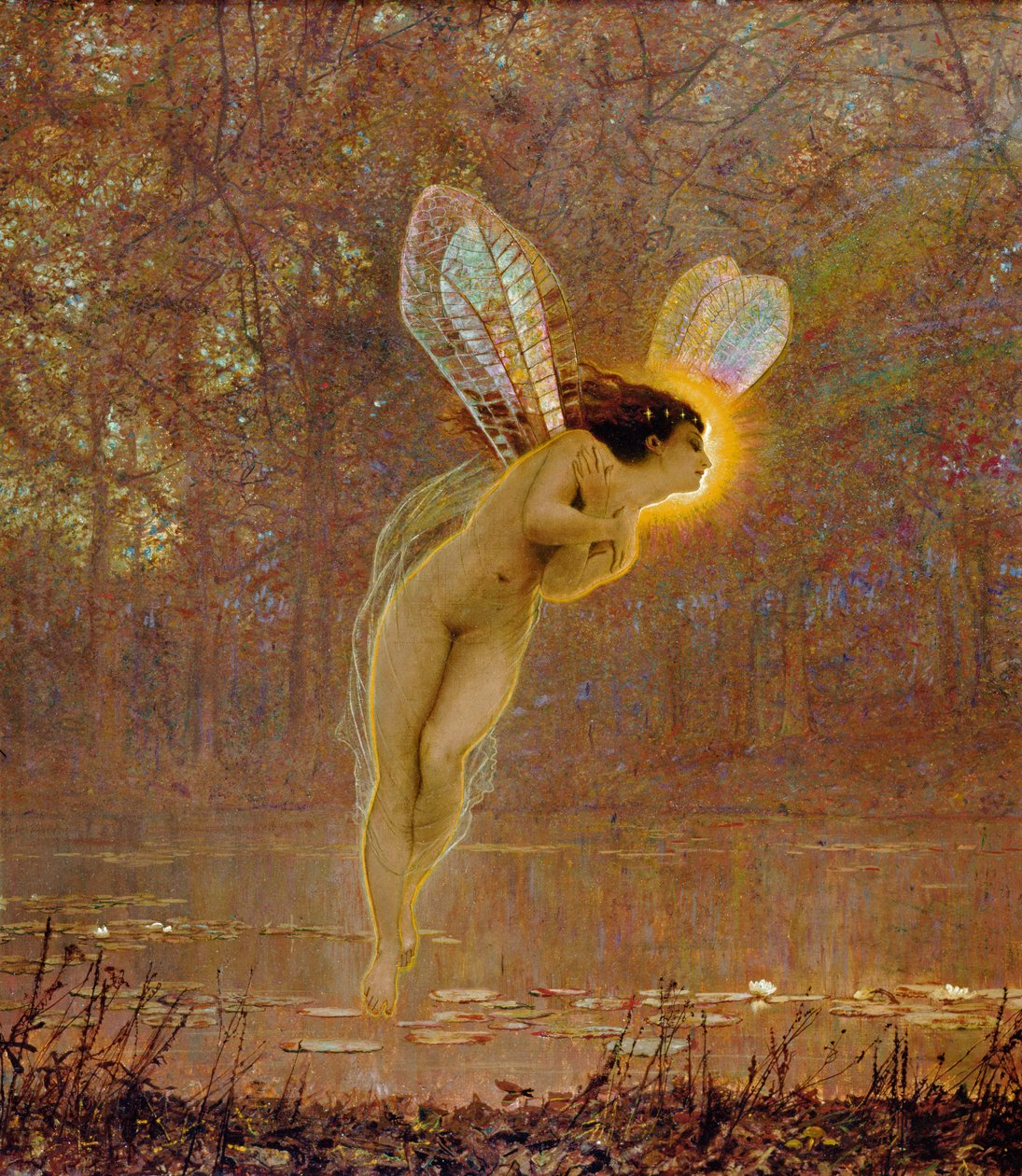Iris, Detail der Fee von John Atkinson Grimshaw