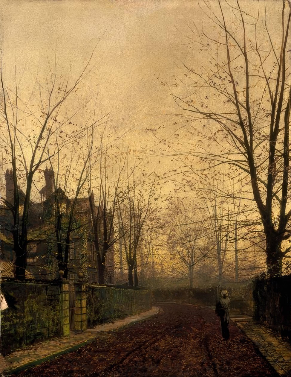 J.A. Grimshaw, Gold des Herbstes, Gemälde, 1882 von John Atkinson Grimshaw