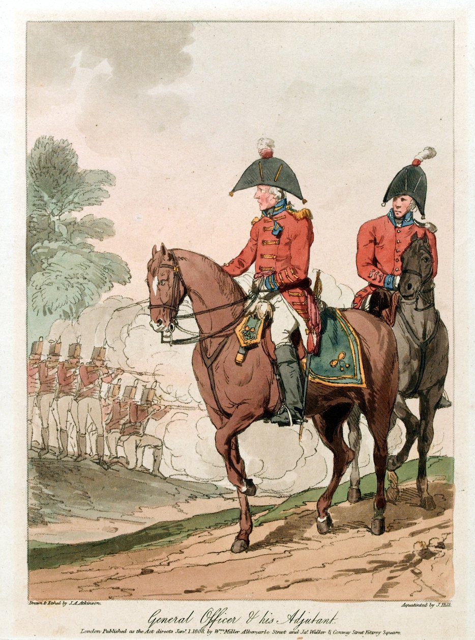 Generaloffizier und sein Adjutant von John Augustus (after) Atkinson