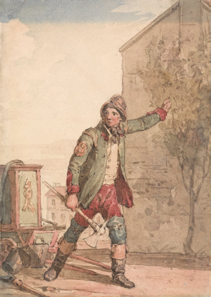 Ein Feuerwehrmann von John Augustus Atkinson