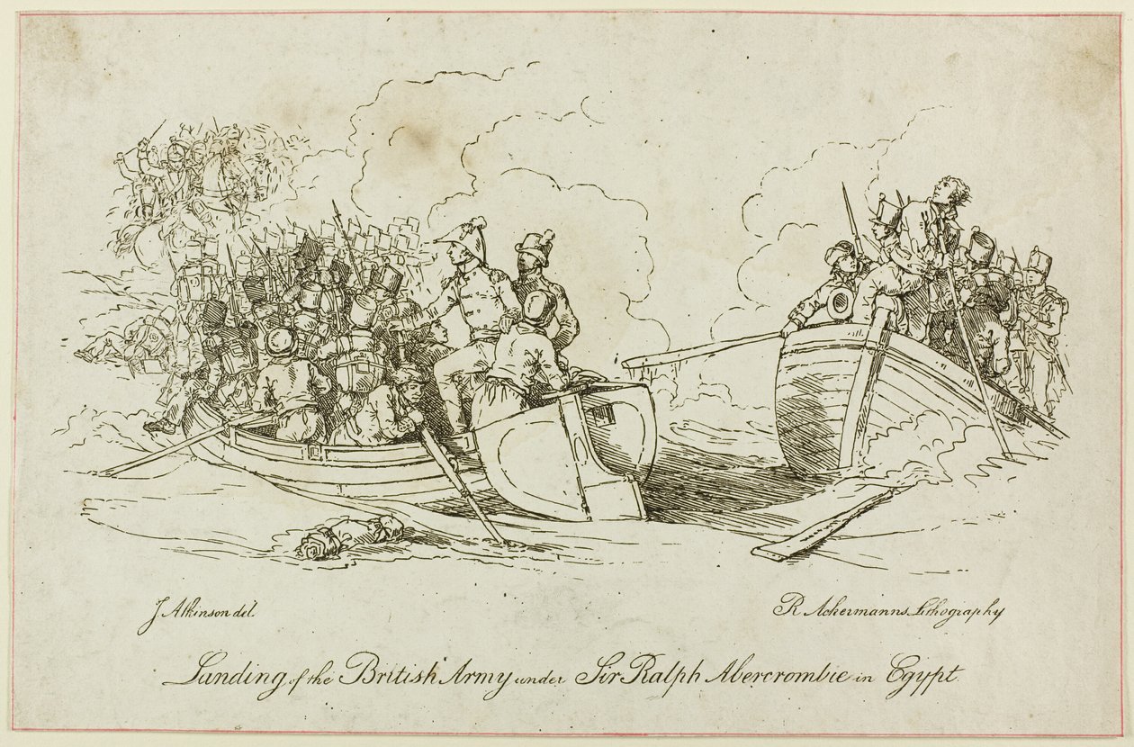 Landung der britischen Armee unter Abercrombie von John Augustus Atkinson