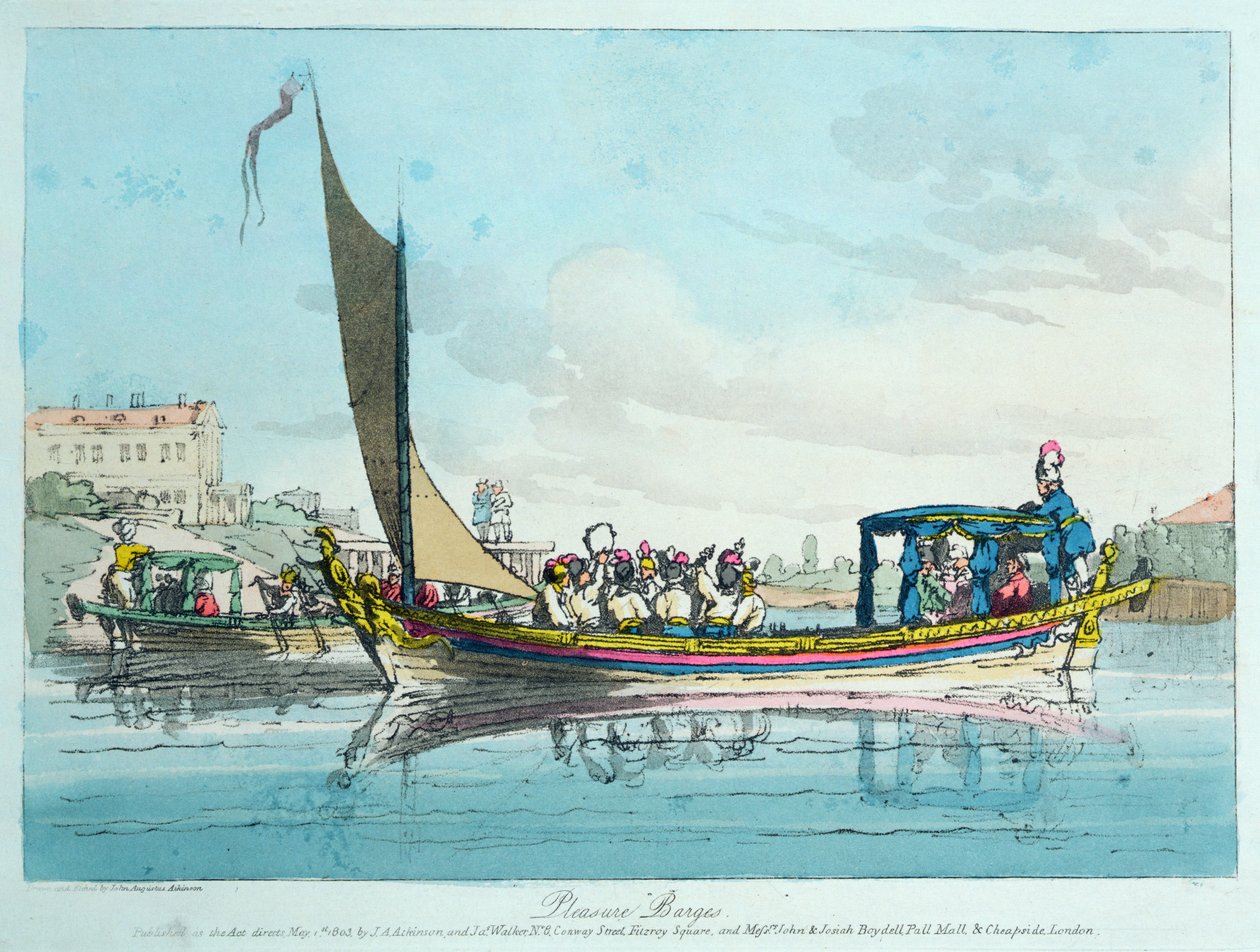 Vergnügungsbarken, 1803 von John Augustus Atkinson