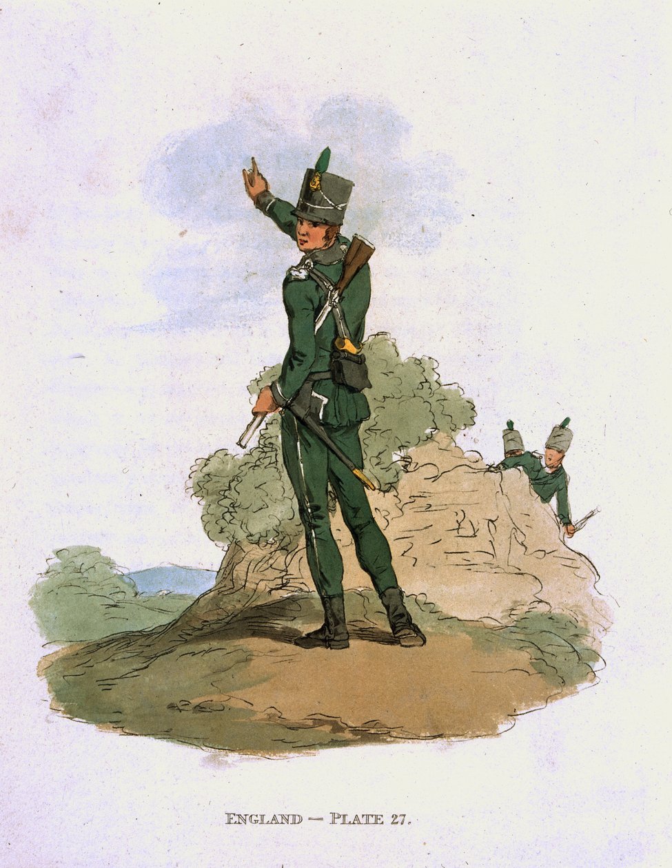 Schützen, ca. 1813 von John Augustus Atkinson