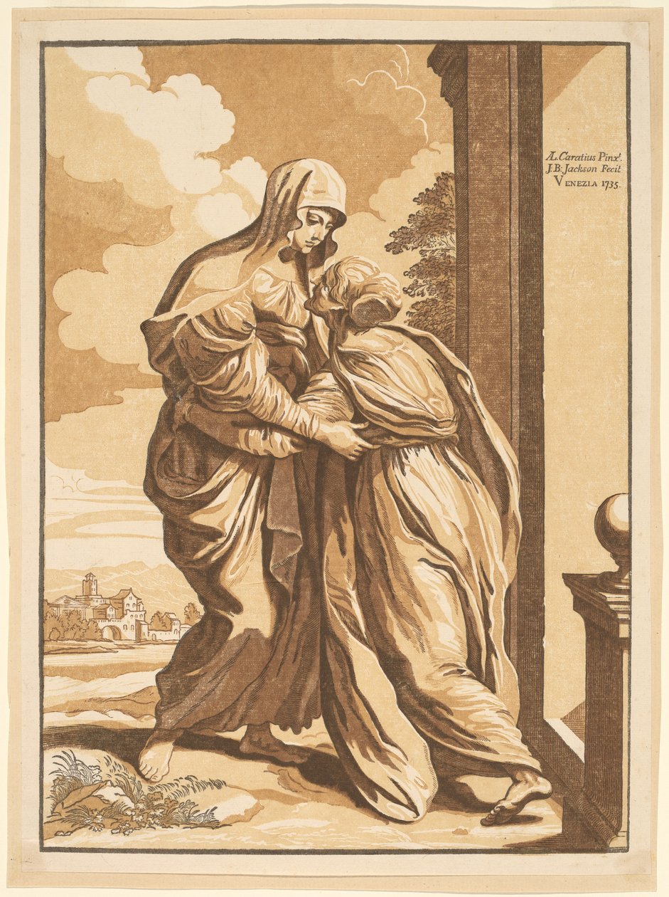 Die Heimsuchung von John Baptist Jackson, after Annibale Carracci