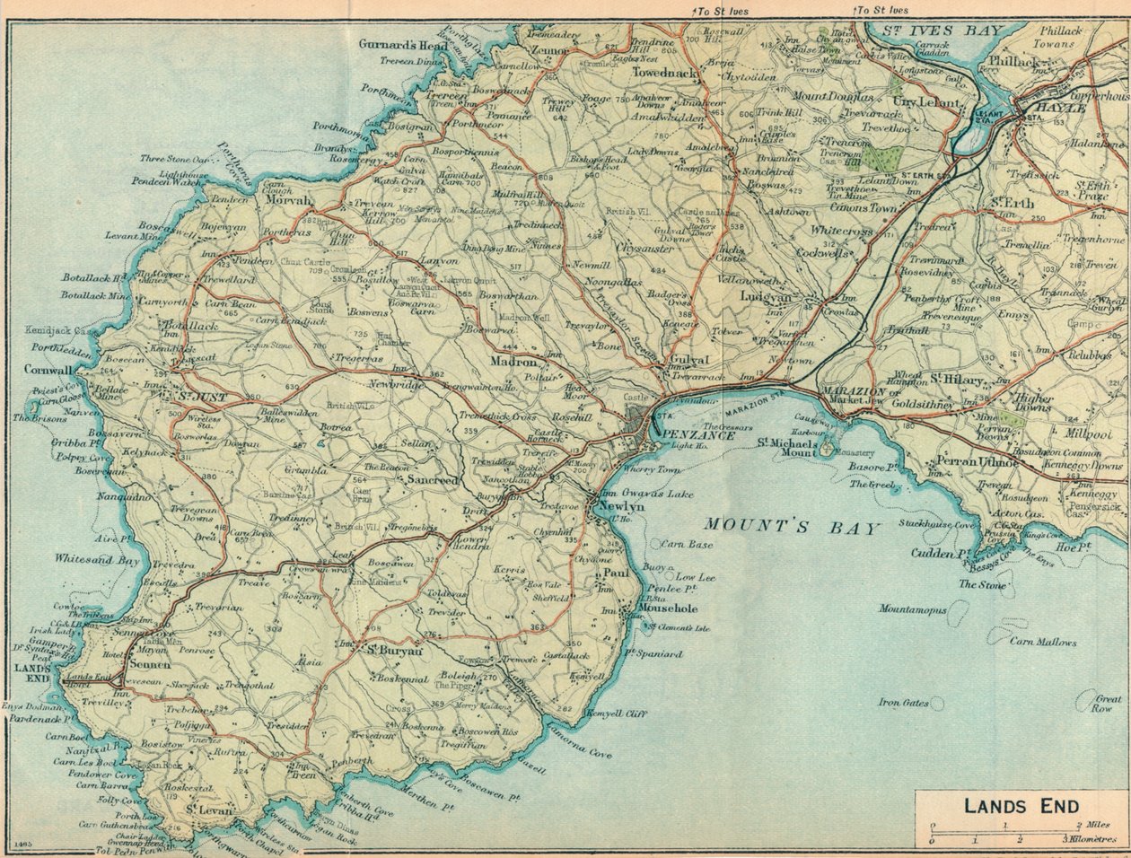 Lands End, 20. Jahrhundert von John Bartholomew