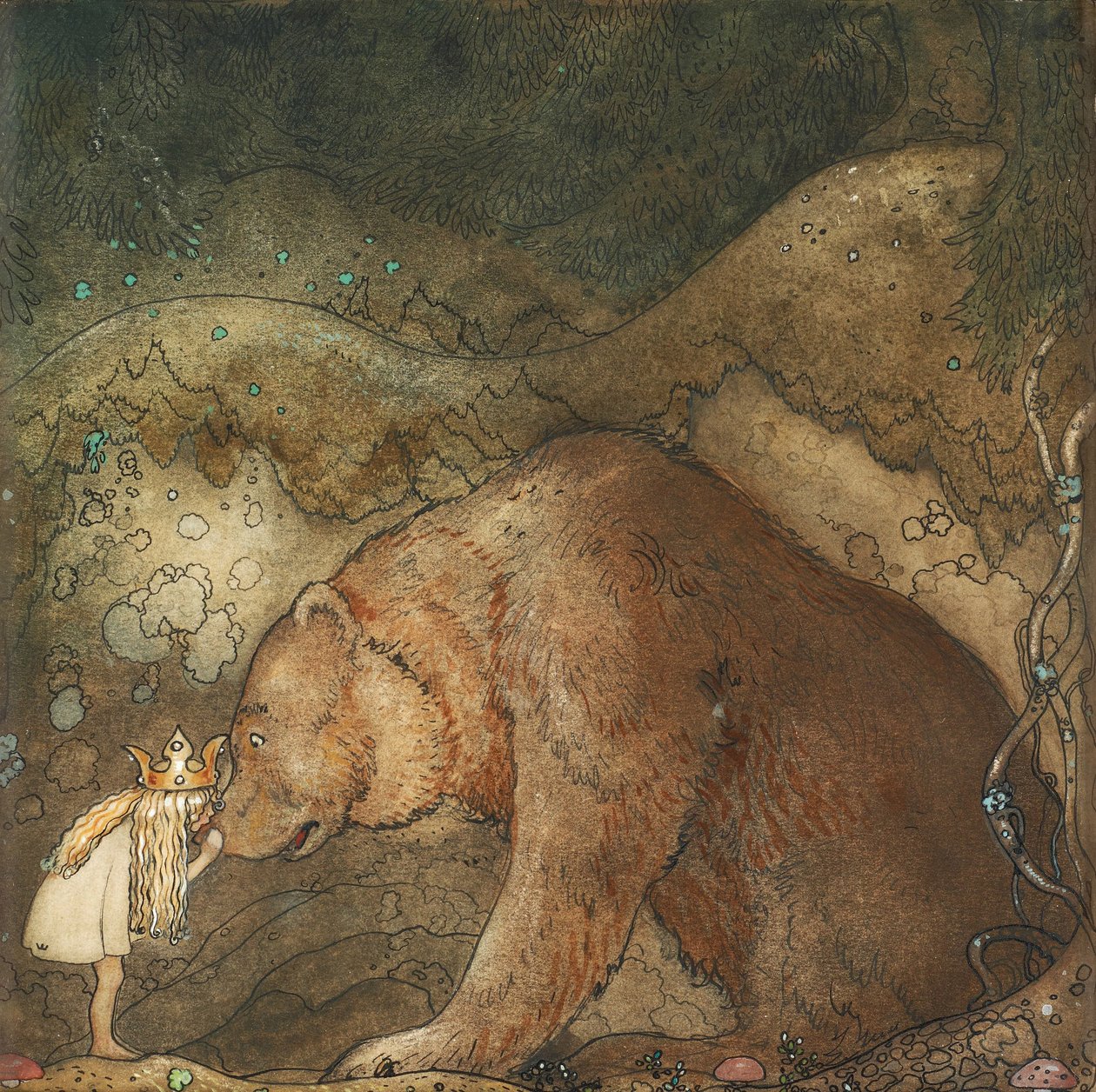 Armer kleiner Bär!, 1912 von John Bauer