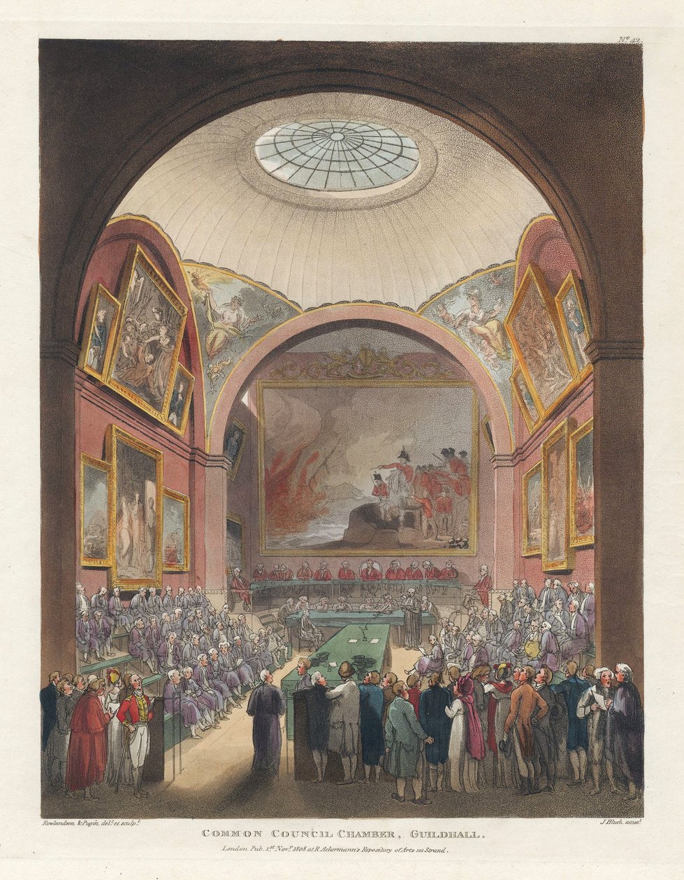 Gemeinderatssaal, Guildhall, 1. November von John Bluck