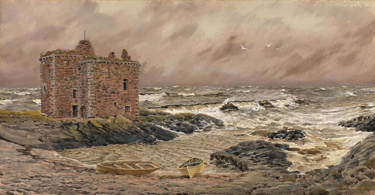 Südoststurm am Portencross Castle, 1886 von John Brett