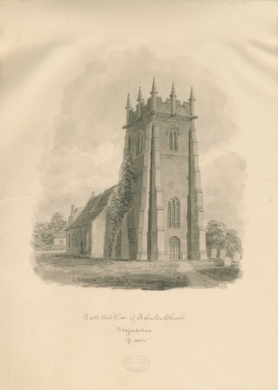 Adbaston Kirche von John Buckler