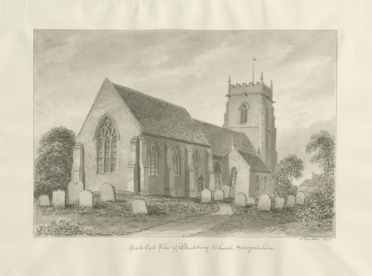 Bushbury Kirche von John Buckler