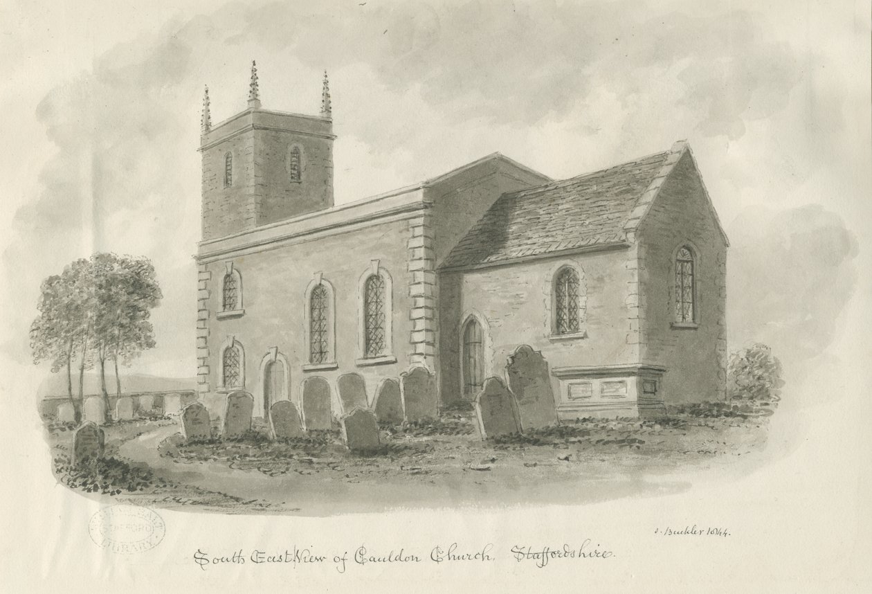 Cauldon Kirche von John Buckler