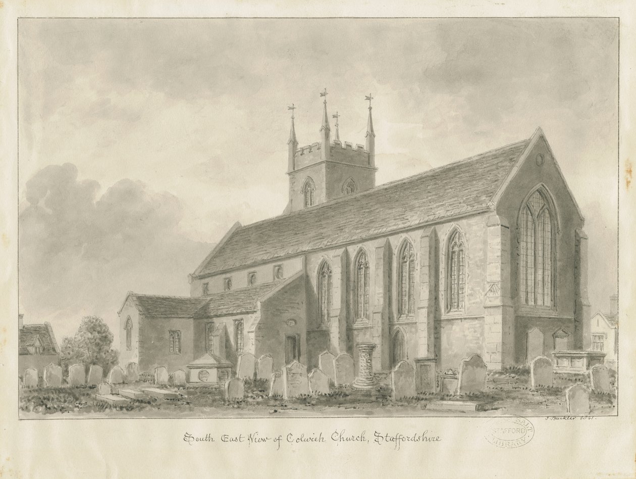 Colwich Kirche von John Buckler