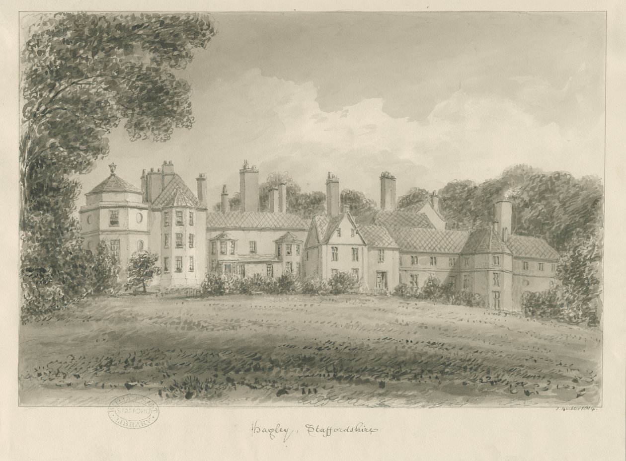 Hagley Hall von John Buckler