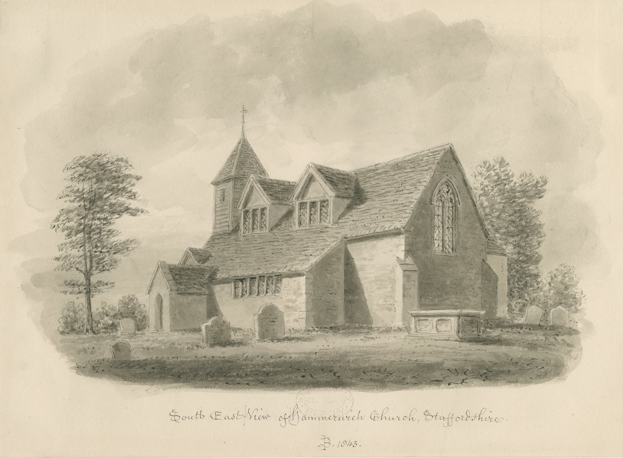 Hammerwich Kirche von John Buckler
