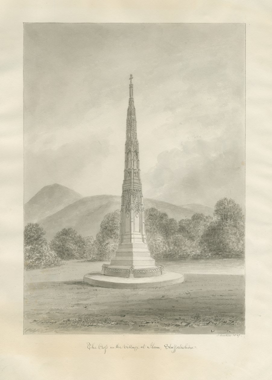 Ilam Dorf - Kreuz von John Buckler