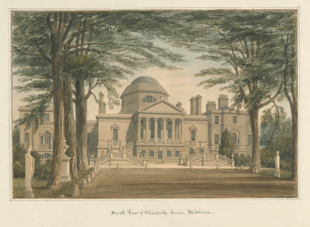 Middlesex - Chiswick House, 1822 von John Buckler