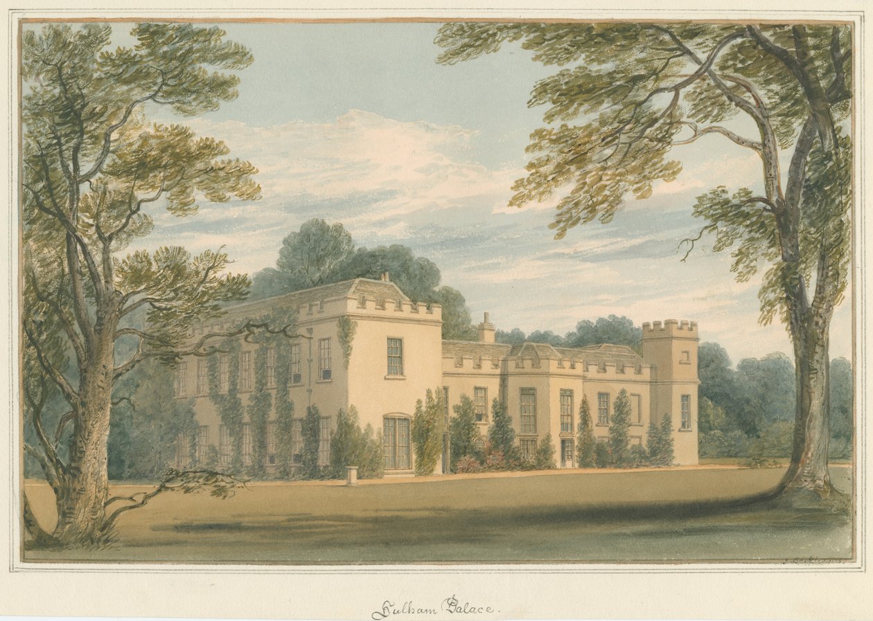 Middlesex - Fulham Palace, 1824 von John Buckler
