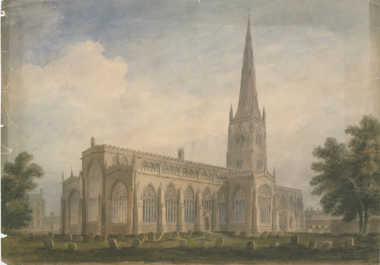 Nottinghamshire - Newark Kirche, 1809 von John Buckler