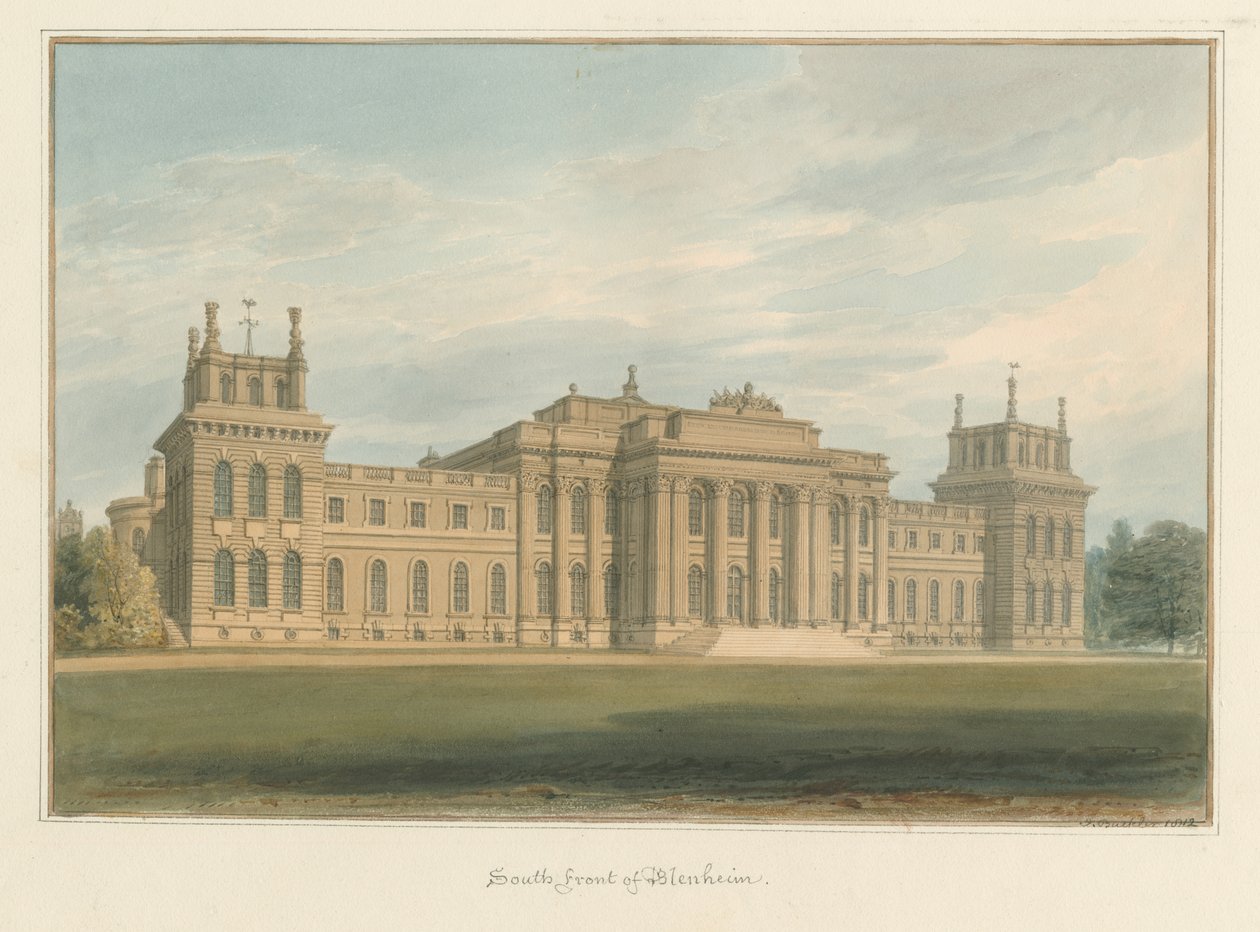 Oxfordshire - Blenheim [Palast], 1812 von John Buckler