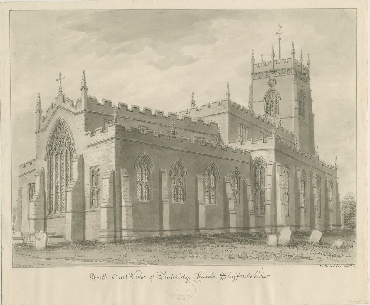Penkridge Kirche von John Buckler