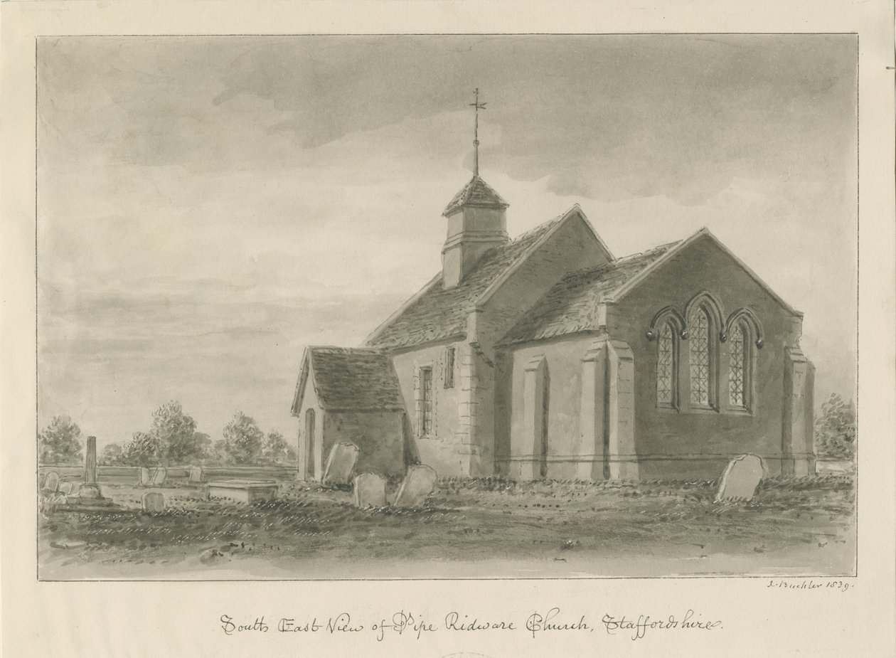 Kirche von Pipe Ridware von John Buckler