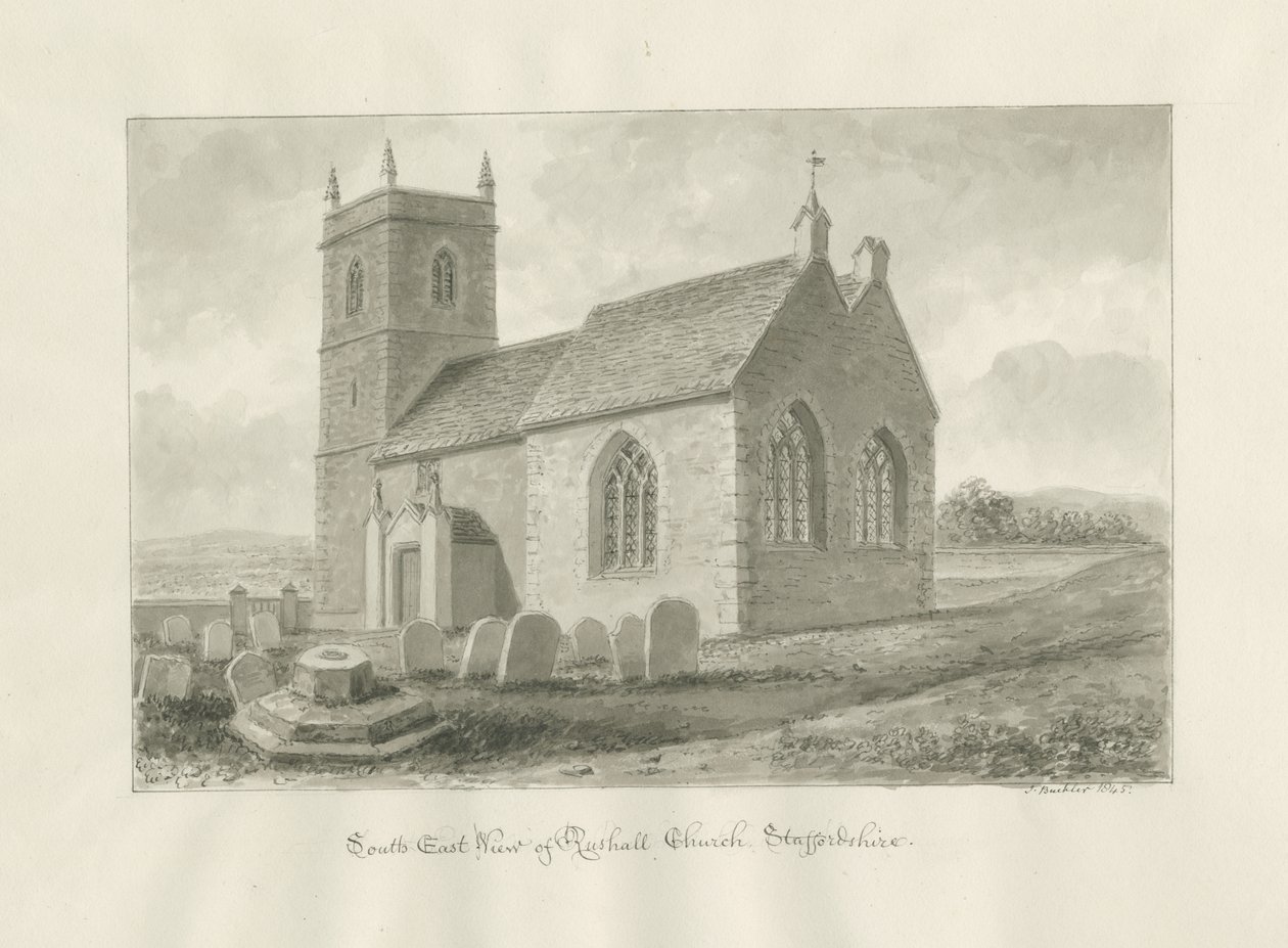 Rushall Kirche von John Buckler