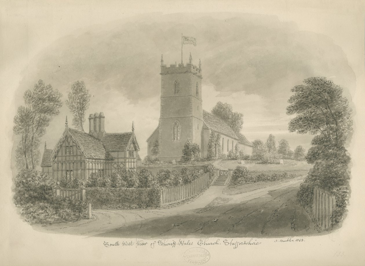 Sheriffhales Kirche von John Buckler