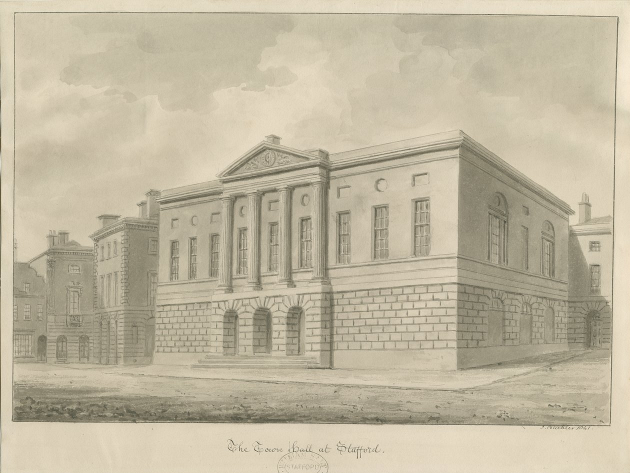 Stafford - Shire Hall von John Buckler