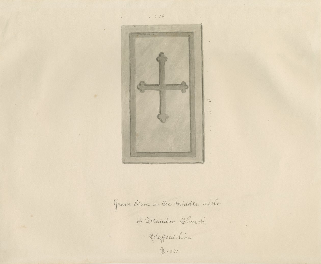 Standon Kirche - Grabstein von John Buckler