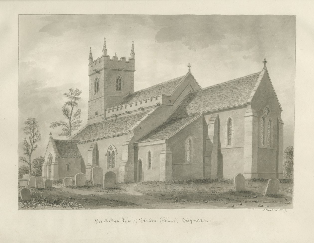 Standon Kirche von John Buckler