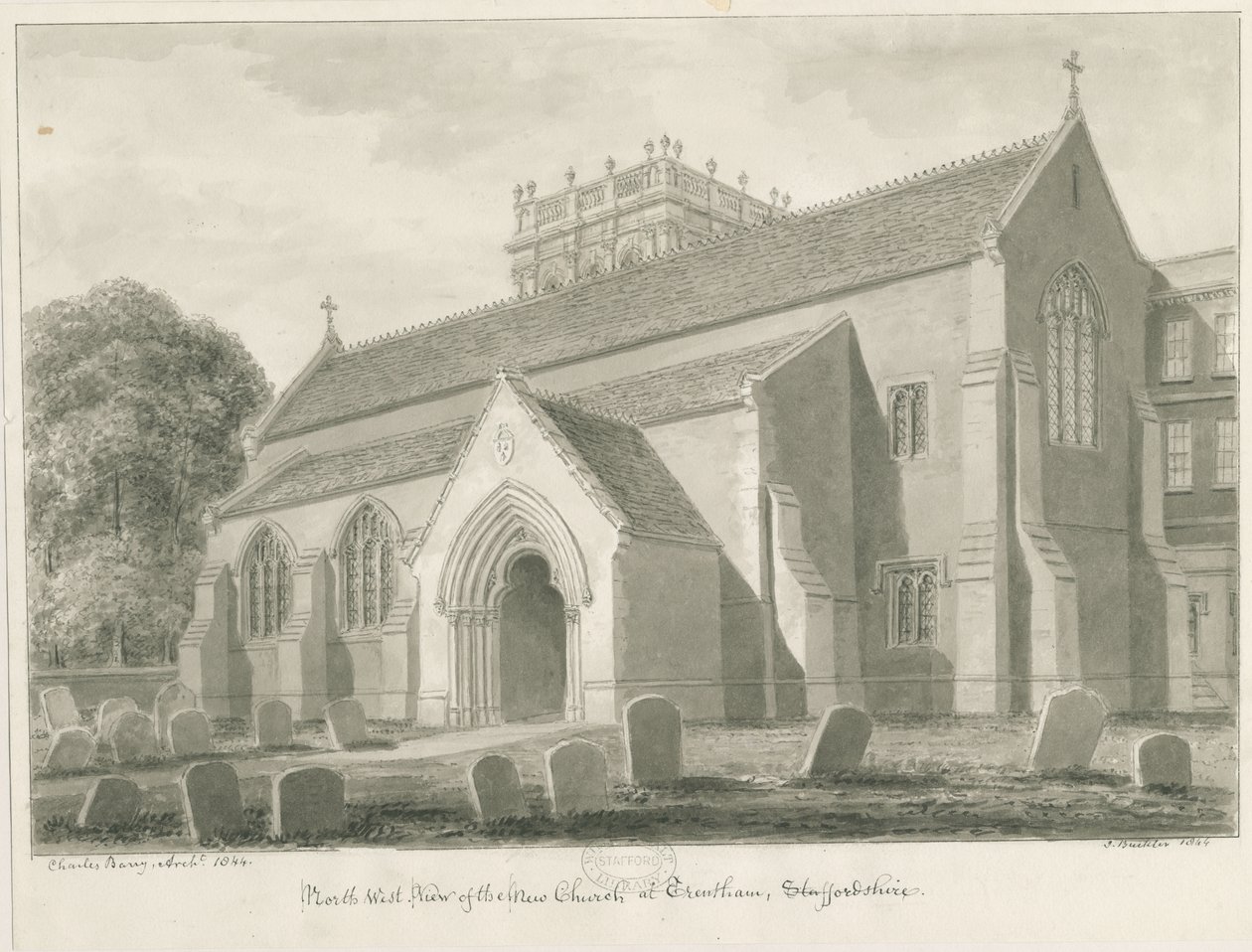 Trentham - Neue Kirche von John Buckler