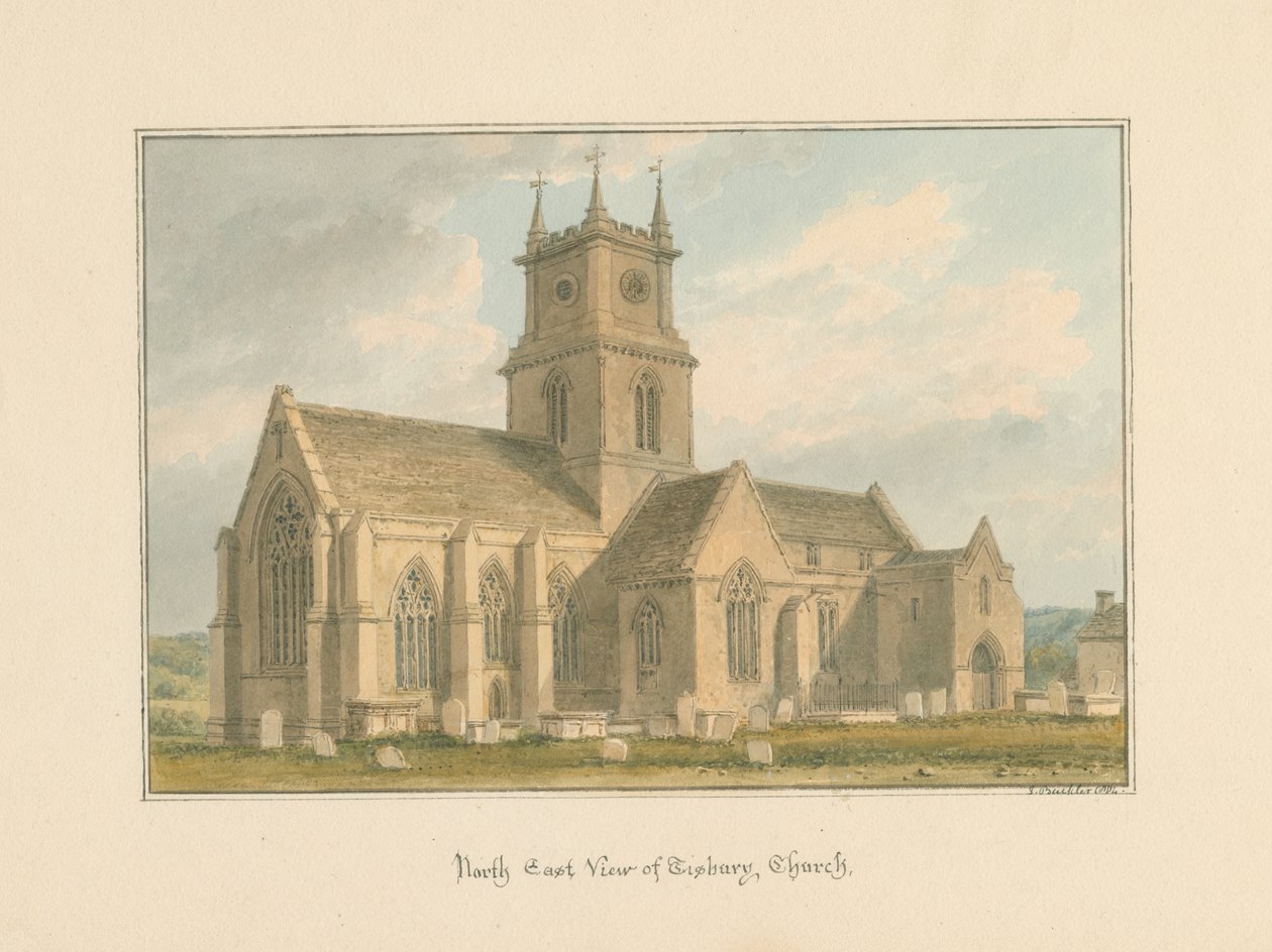 Wiltshire - Tisbury Kirche, 1804 von John Buckler