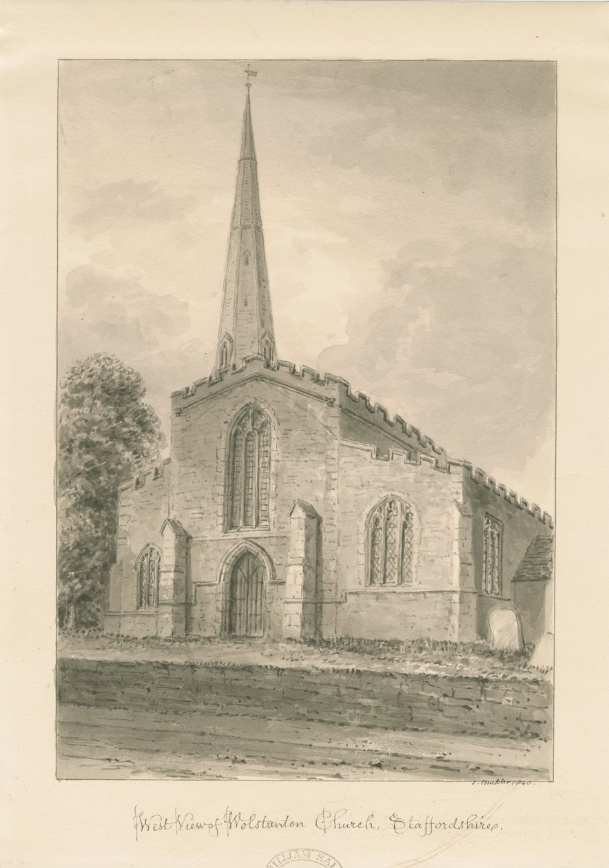 Wolstanton Kirche von John Buckler