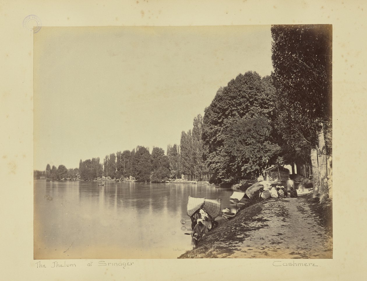 Der Jhelum bei Srinager. Kaschmir von John Burke