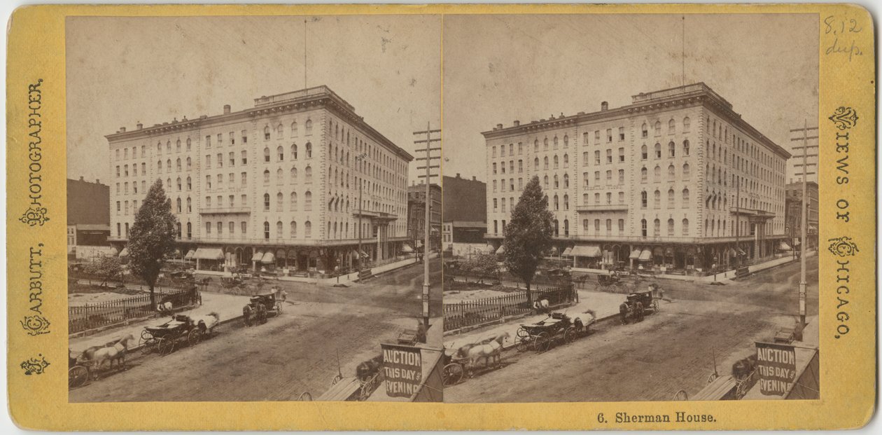 Sherman House, um 1865 von John Carbutt