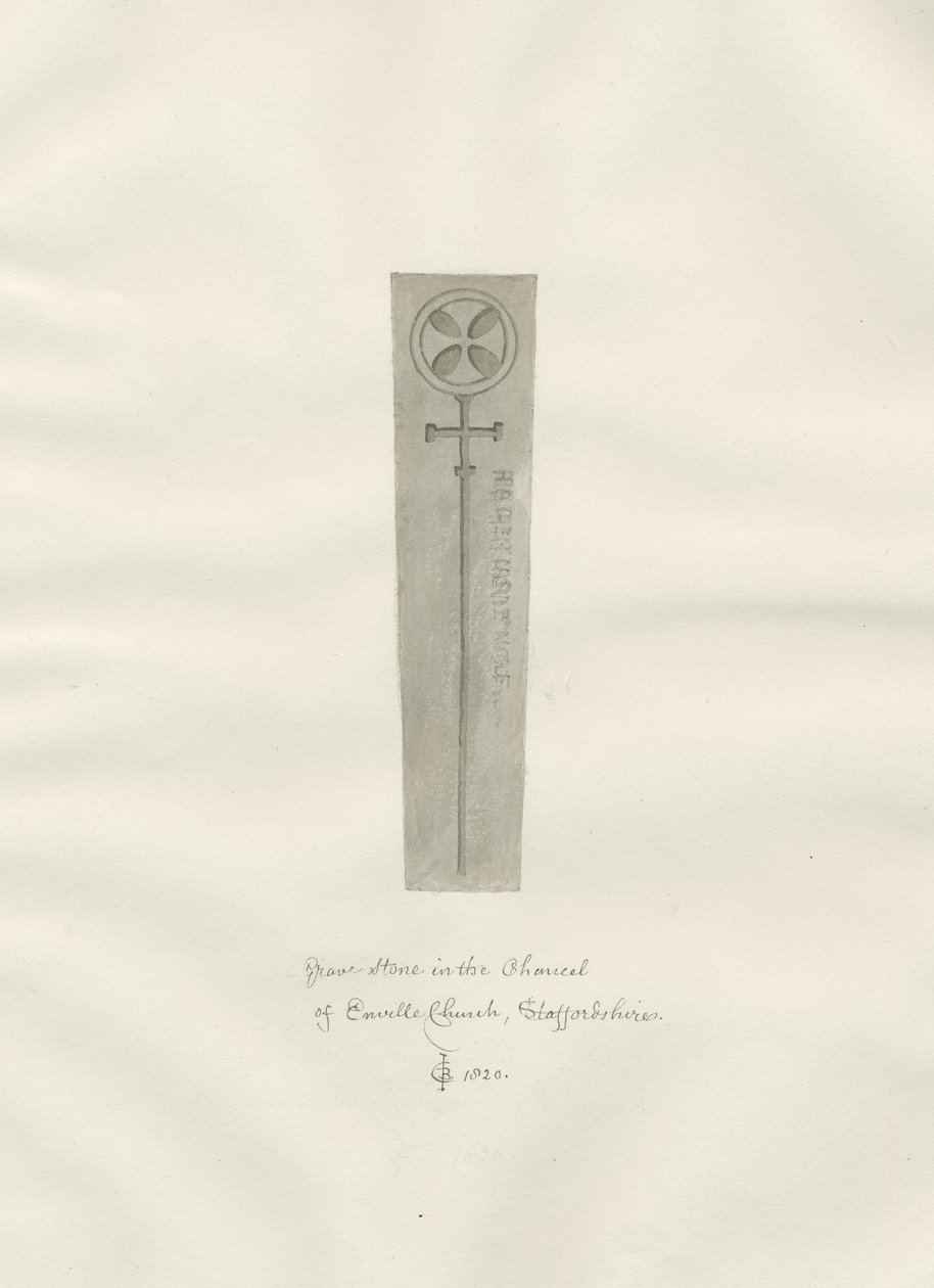 Enville Kirche - Grabstein von John Chessell Buckler