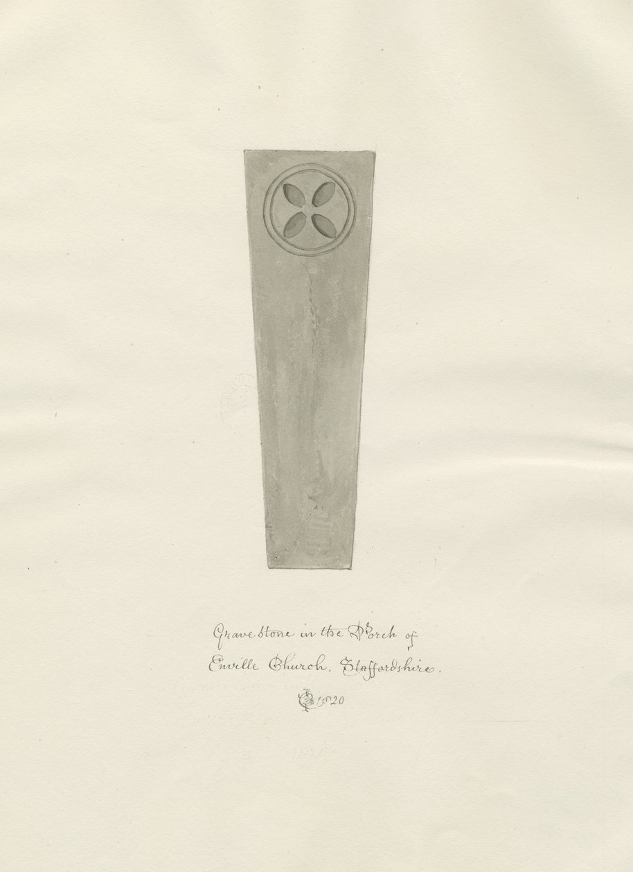 Enville Kirche - Grabstein von John Chessell Buckler