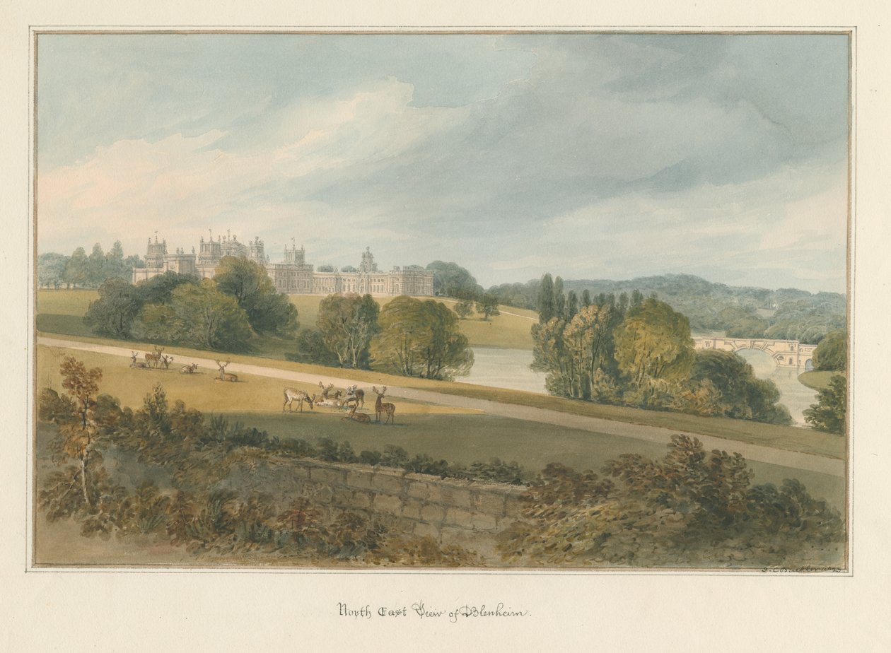 Oxfordshire - Blenheim [Palast] von John Chessell Buckler