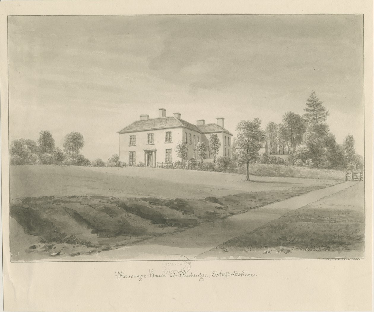 Penkridge - Pfarrhaus von John Chessell Buckler