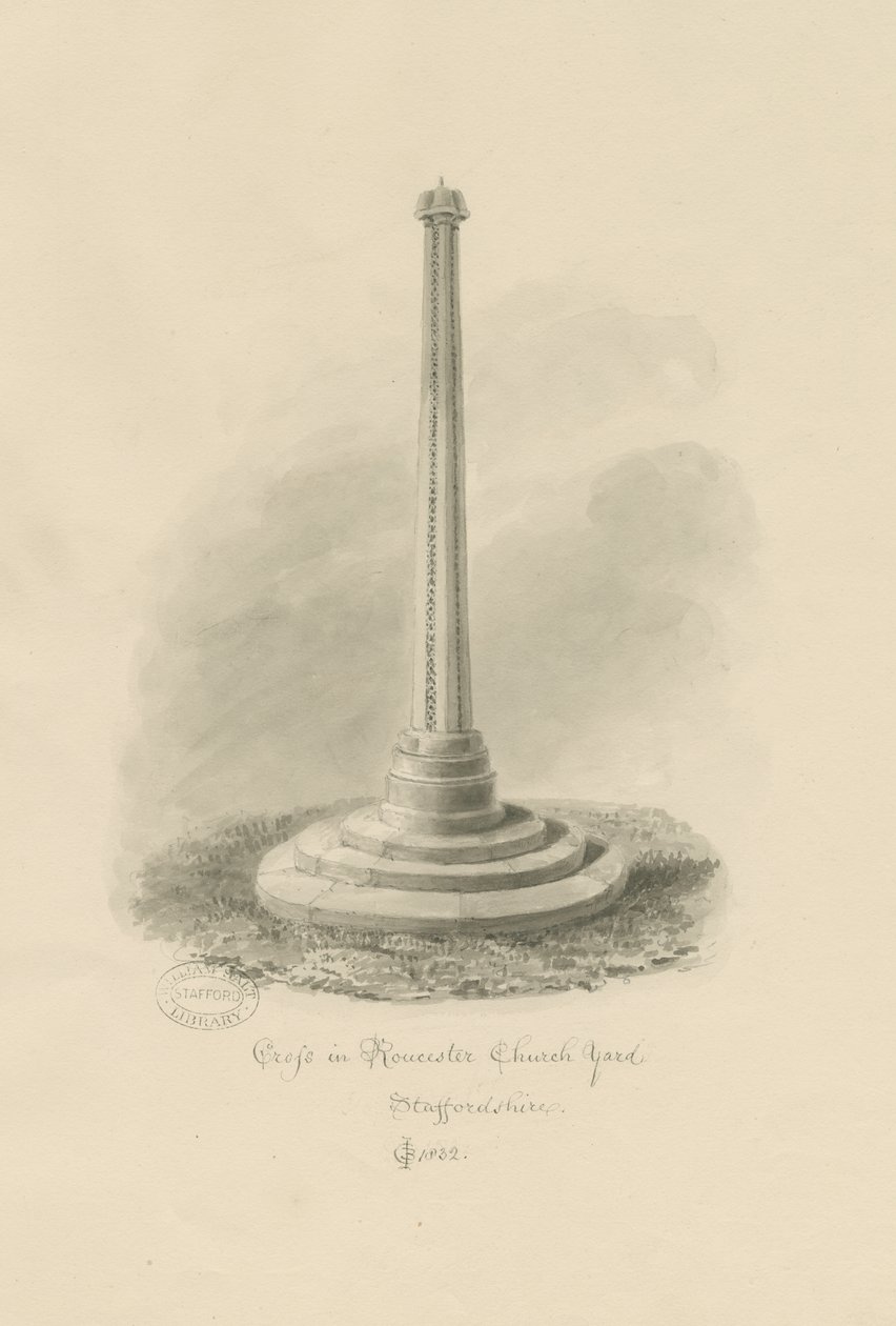 Rocester Kirchhof - Kreuz von John Chessell Buckler