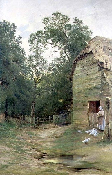 Ein Bauernhof in Surrey von John Clayton Adams