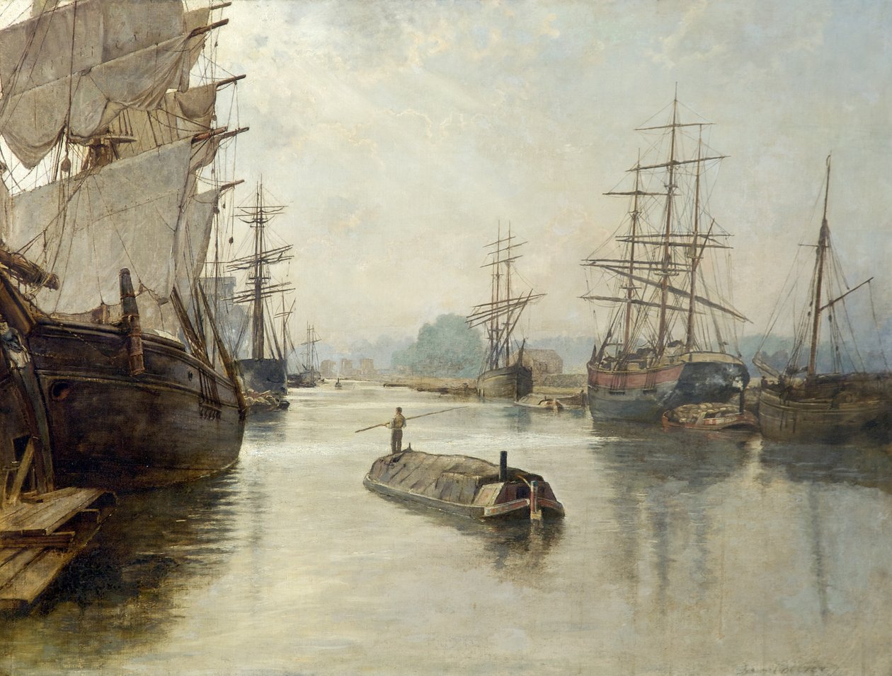 Gloucester Docks, vor 1922 von John Collier