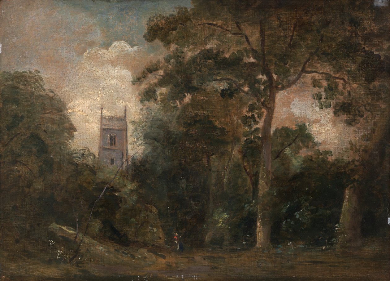 Eine Kirche in den Bäumen, ca. 1800 von John Constable