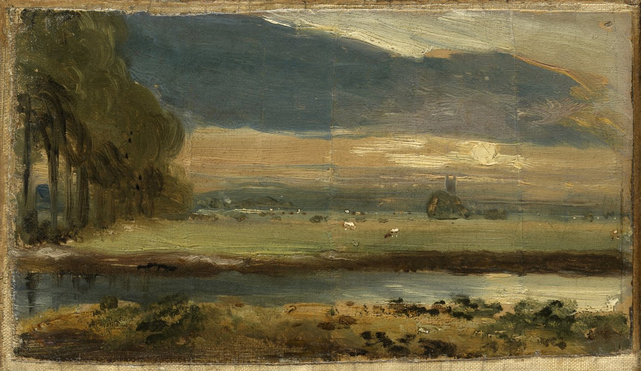 Dedham Kirche von Flatford, ca. 1810 von John Constable