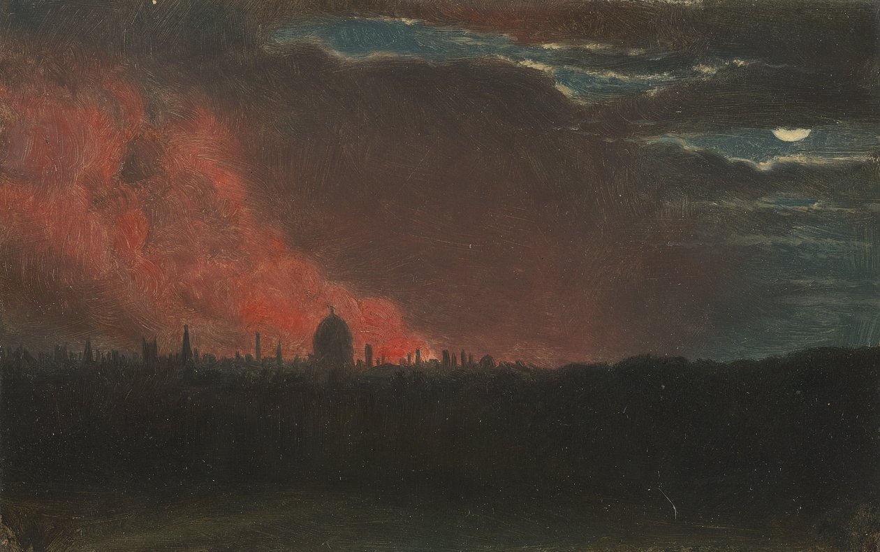 Feuer in London, gesehen von Hampstead von John Constable